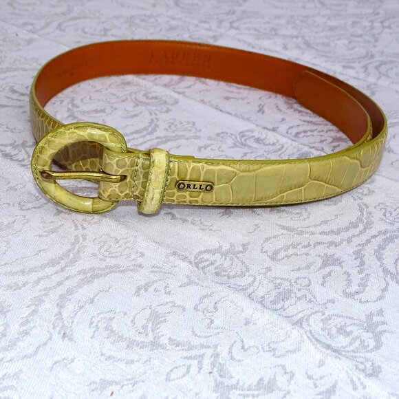 Lauren Ralph Lauren Italian Leather Belt Size Medium New main image 4